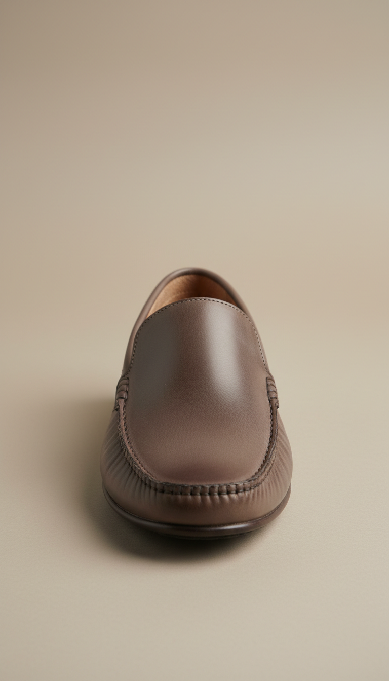 Smoke Leather Slip-On Loafer