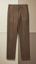 Mocha Suede Relaxed-Fit Trouser