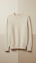 Ivory Cashmere Crewneck Sweater